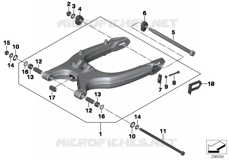 Bras oscillant BMW Motorrad BMW Motorrad F 650 2006 K7x  K72 (0218,0228)