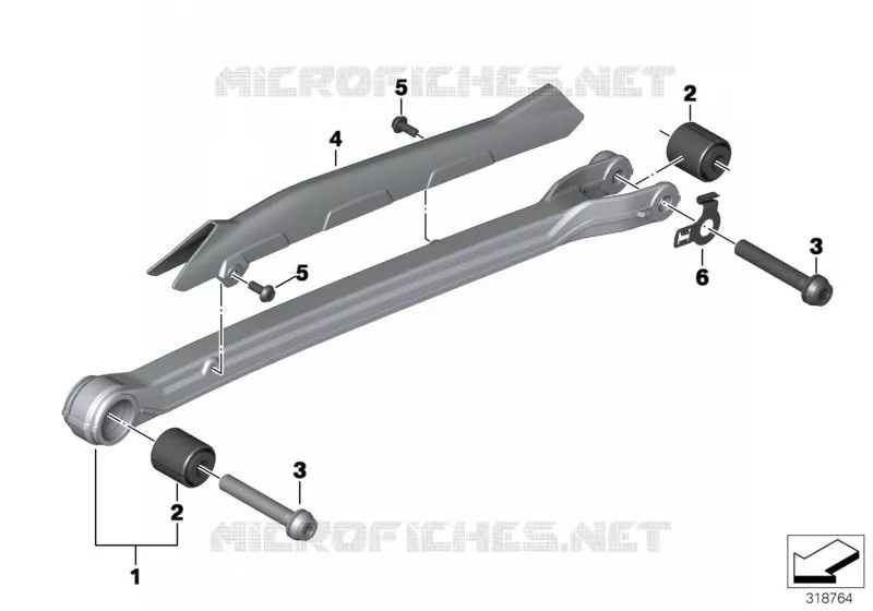 Bras paralever BMW Motorrad BMW Motorrad R 1250 2018   K54 (0J81, 0J83)