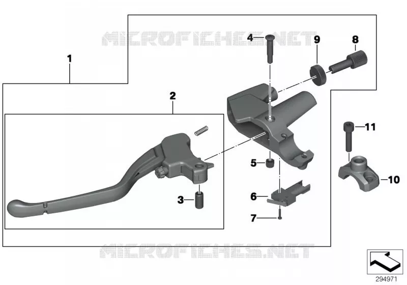 Bride serrage M6 pour cde dembrayage BMW Motorrad BMW Motorrad F 800 2005 K7x  K73 (0217,0227)