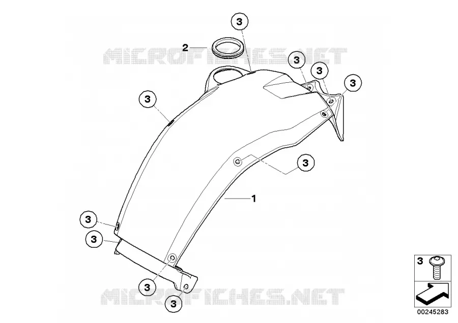 Cache-réservoir central BMW Motorrad BMW Motorrad G 650 2010   R13 (0136, 0146)