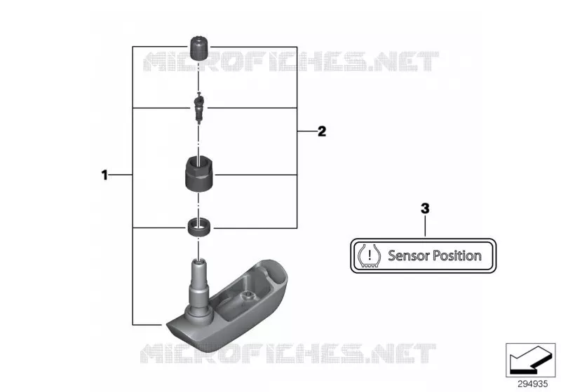 Capteur RDC roue avant BMW Motorrad BMW Motorrad F 800 2004 K7x  K71 (0234,0244)