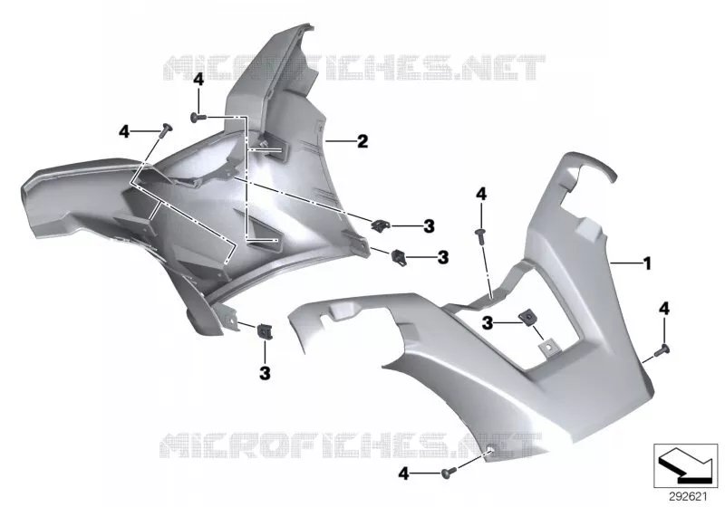 Carénage de tête de fourche BMW Motorrad BMW Motorrad C 650 2011   K19 (0133, 0134)