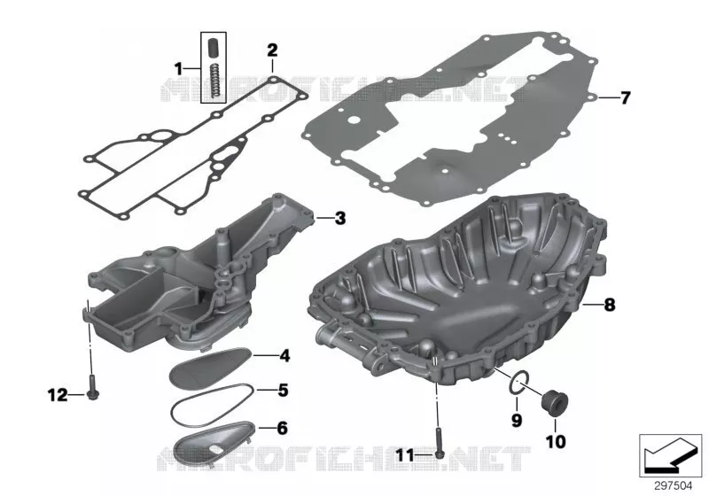 Carter dhuile BMW Motorrad BMW Motorrad F 800 2014 K7x  K72 (0B07, 0B17)