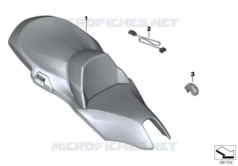 Chauffage de siège BMW Motorrad BMW Motorrad C 650 2011   K19 (0133, 0134)