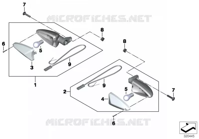 Clignotants arrière BMW Motorrad BMW Motorrad R 1200 2013 K5x  K53 (0A04, 0A14)