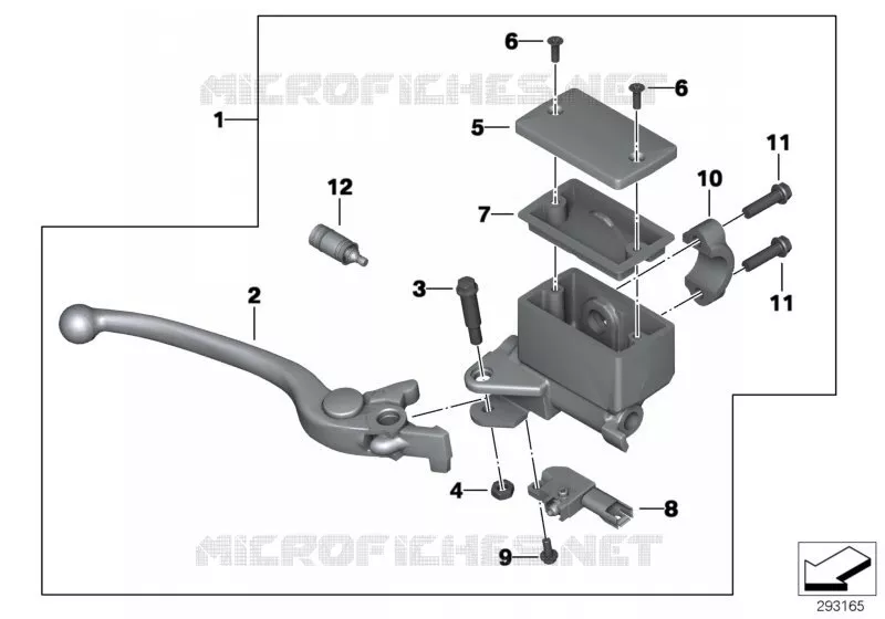 Commande de frein à main roue avant BMW Motorrad BMW Motorrad C 650 2011   K19 (0133, 0134)