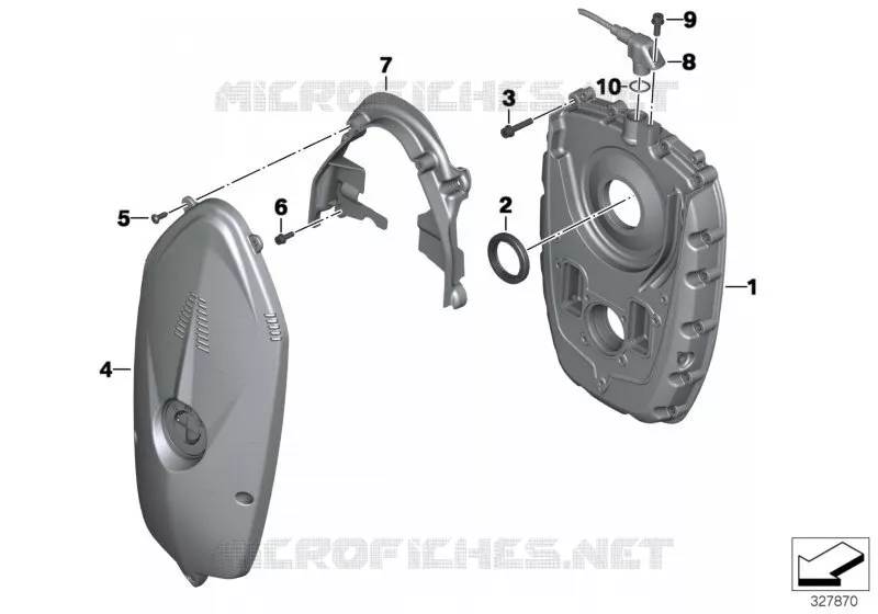 Couvercle de chaîne de distribution BMW Motorrad BMW Motorrad R 1200 2008 K2x  K25 (0450,0460)