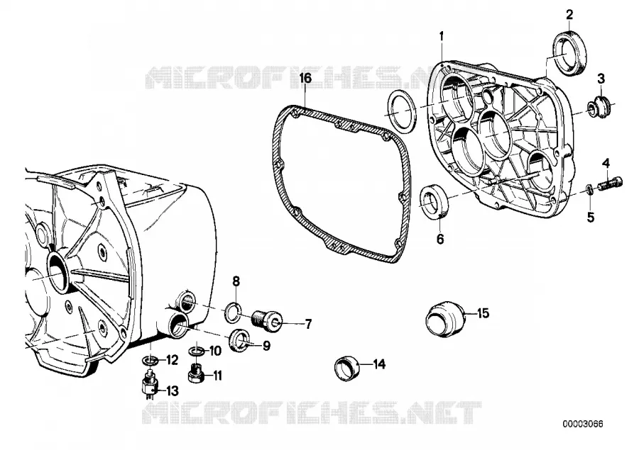 Couvercle et joint de bv et vis diverses BMW Motorrad BMW Motorrad Classic R 100 1986 2V (87-95)  R100