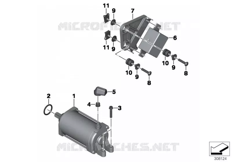 Démarreur BMW Motorrad BMW Motorrad F 700 2011 K7x  K70 (0B01, 0B11)
