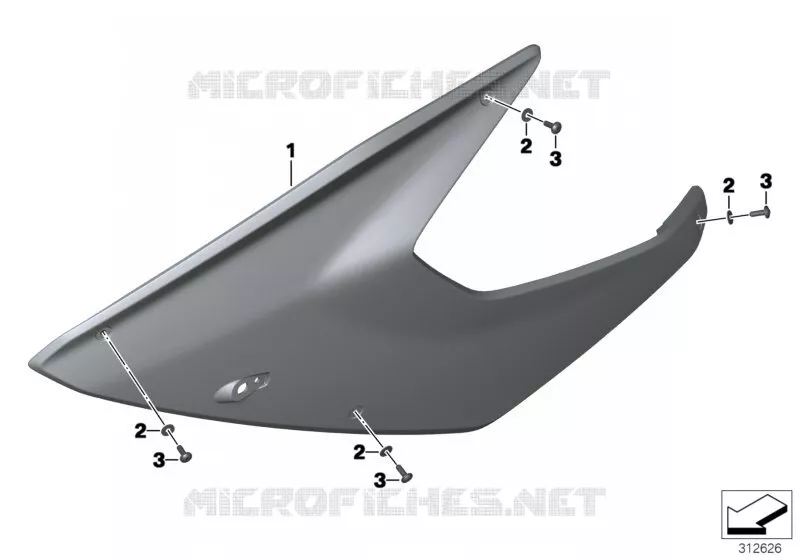 Flanc de carénage avant BMW Motorrad BMW Motorrad F 800 2015 K7x  K71 (0B53, 0B63)