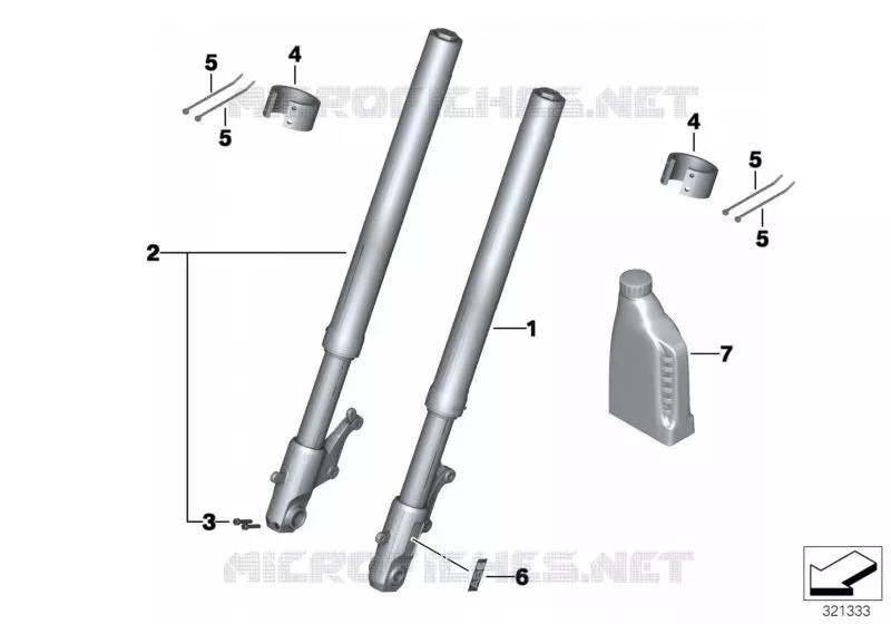 Fourche telescopique BMW Motorrad BMW Motorrad C 650 2011   K19 (0133, 0134)