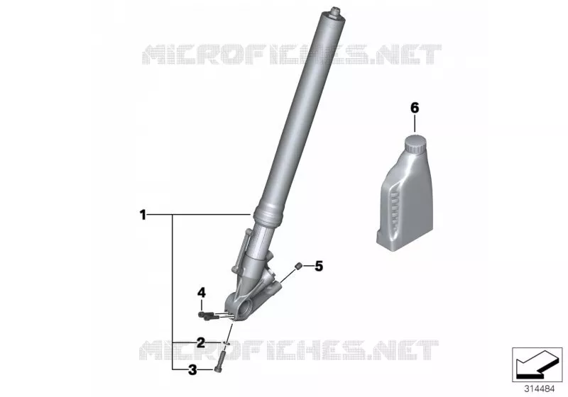 Fourche telescopique BMW Motorrad BMW Motorrad S 1000 2016   K47 (0D52, 0D62)