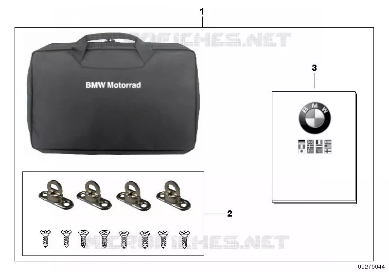 Fourre-tout topcase Touring BMW Motorrad BMW Motorrad R 1200 2013 K5x  K52 (0A03, 0A13)