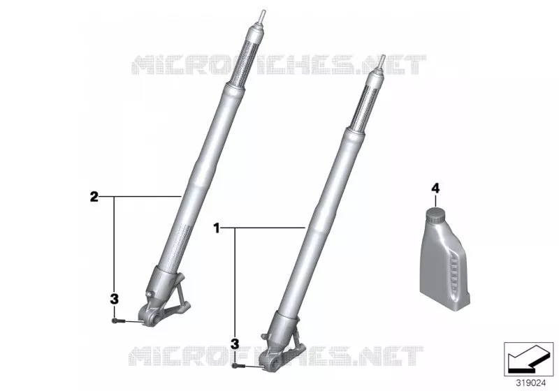 Fourreau de fourche BMW Motorrad BMW Motorrad R 1200 2013 K5x  K52 (0A03, 0A13)
