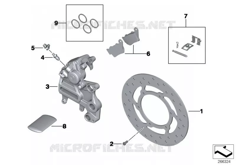 Frein de roue arrière BMW Motorrad BMW Motorrad G 650 2006 X  K15 (0165,0195)