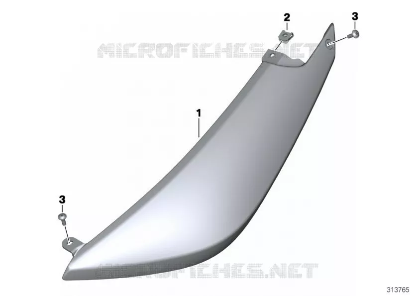 Habillage partie latérale arrière BMW Motorrad BMW Motorrad F 800 2005 K7x  K73 (0217,0227)