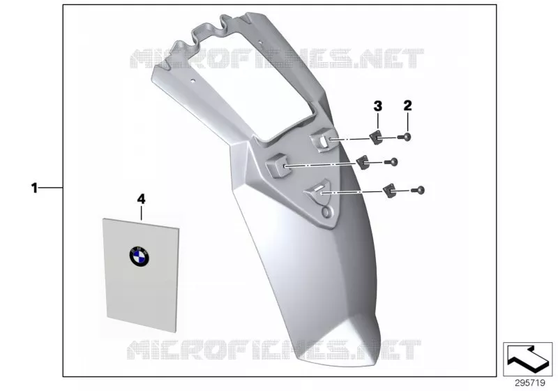 Jeu prolongation pare-projections BMW Motorrad BMW Motorrad F 800 2011 K7x  K72 (0B02, 0B12)