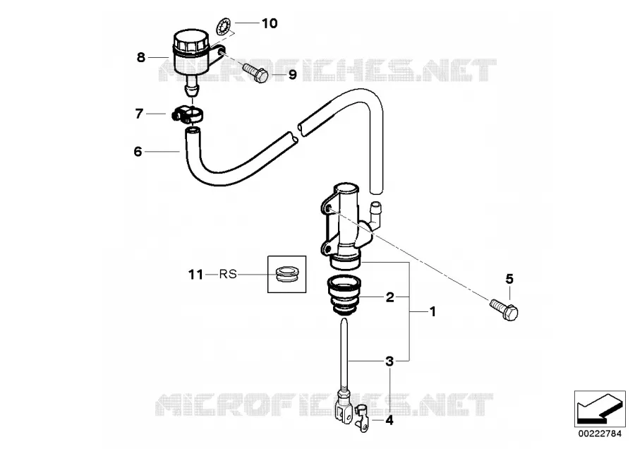 Maître cyl.de frein AR avec récipient BMW Motorrad BMW Motorrad F 650 1999   R13 (0172,0182)