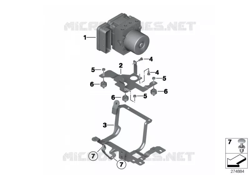 Modulateur pression I-ABS Generation 2 BMW Motorrad BMW Motorrad K 1200 2003 K4x 4 cyl.  K40 (0581,0591)