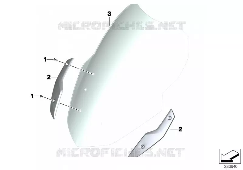 Pare-brise / fixation BMW Motorrad BMW Motorrad C 650 2014   K19 (0C05, 0C15)