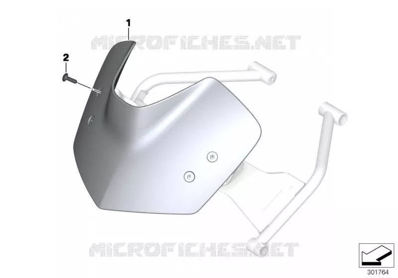 Pare-brise carbone BMW Motorrad BMW Motorrad K 1200 2004 K4x 4 cyl.  K43 (0584,0594)