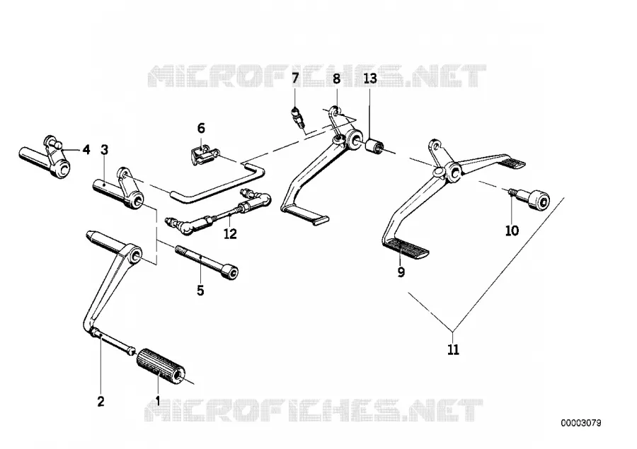 Pcs de commande de vts exterieur./levier BMW Motorrad BMW Motorrad Classic R 75 1979 2V (76-85)  R75