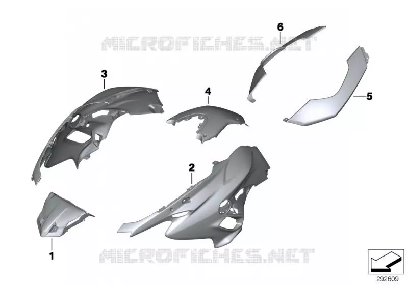 Pièces peintes YNA5 racing-red uni BMW Motorrad BMW Motorrad F 700 2014 K7x  K70 (0B06, 0B16)