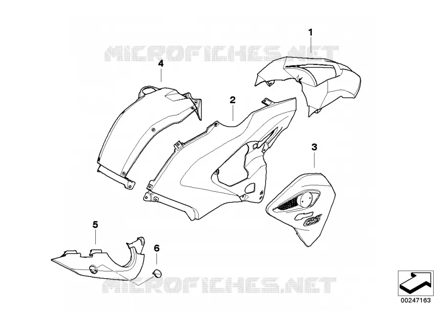 Pièces peintes YNA6 sunset-gelb uni BMW Motorrad BMW Motorrad G 650 2010   R13 (0188,0189)