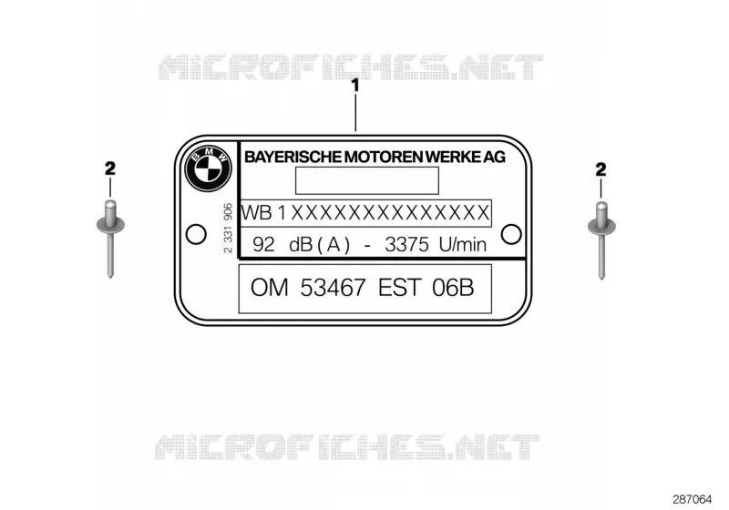 Plaque / étiquette signalétique BMW Motorrad BMW Motorrad C1 1999 C1  C1 (0191)