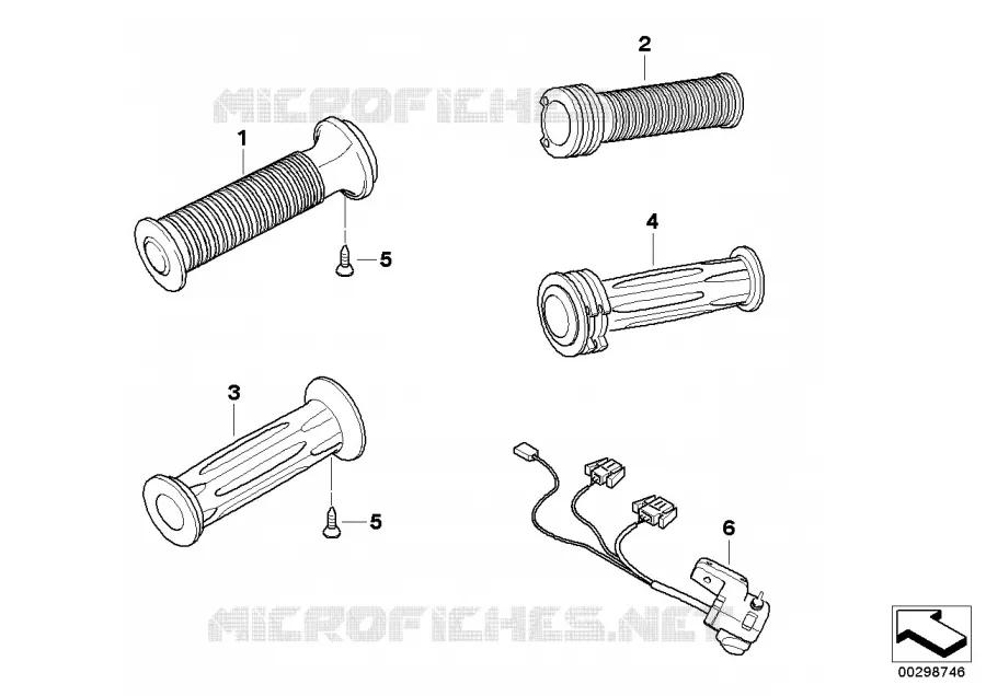 Poignée de guidon chauffée BMW Motorrad BMW Motorrad R 1200 2002 4V  259C (0309,0319)