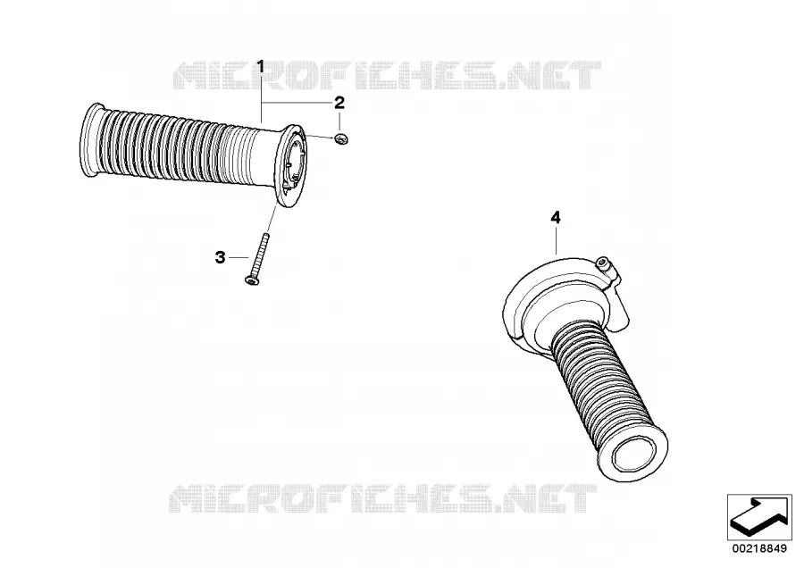 Poignées de guidon non chauffées BMW Motorrad BMW Motorrad R 1200 2008 K2x  K26 (0430,0440)