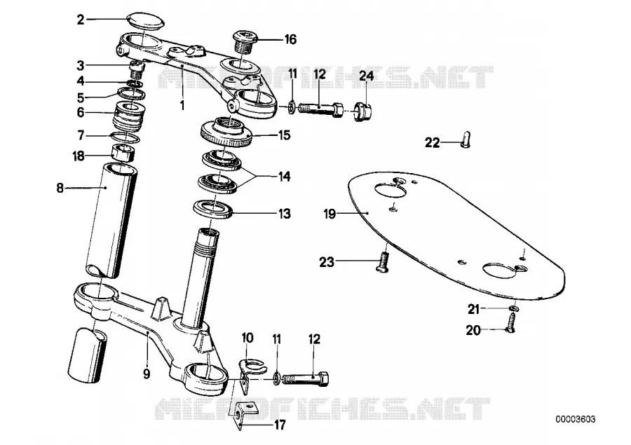Pontet de fourche BMW Motorrad BMW Motorrad Classic R 45 1978 Boxer (78-85)  R45