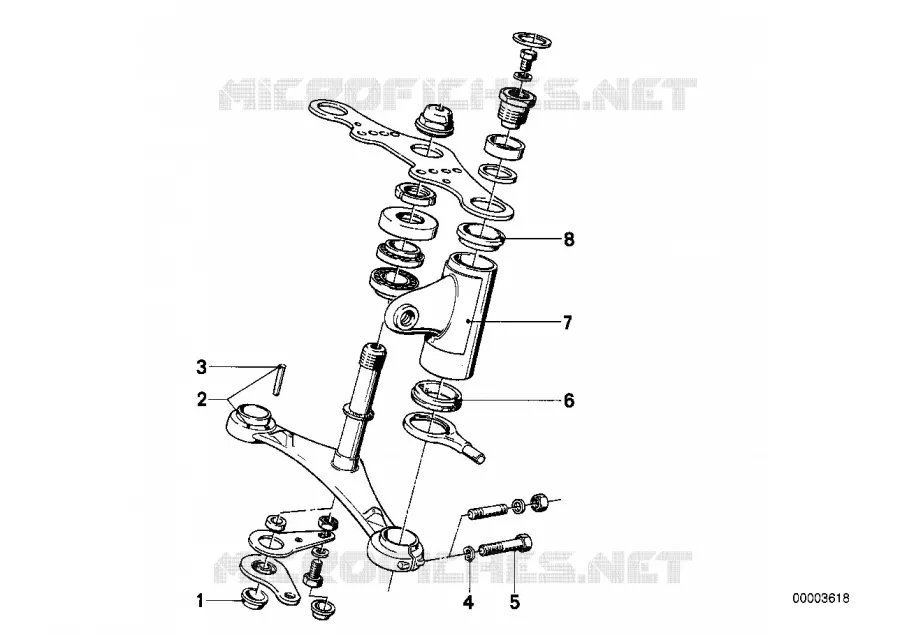 Pontet de fourche inferieur BMW Motorrad BMW Motorrad Classic R 60 1977 2V (76-85)  R60