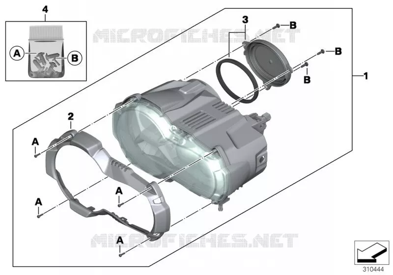 Projecteur LED BMW Motorrad BMW Motorrad R 1200 2011 K5x  K50 (0A01, 0A11)