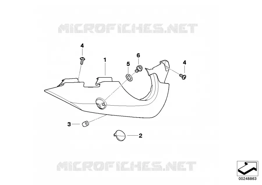Revetement arriere BMW Motorrad BMW Motorrad G 650 2010   R13 (0188,0189)