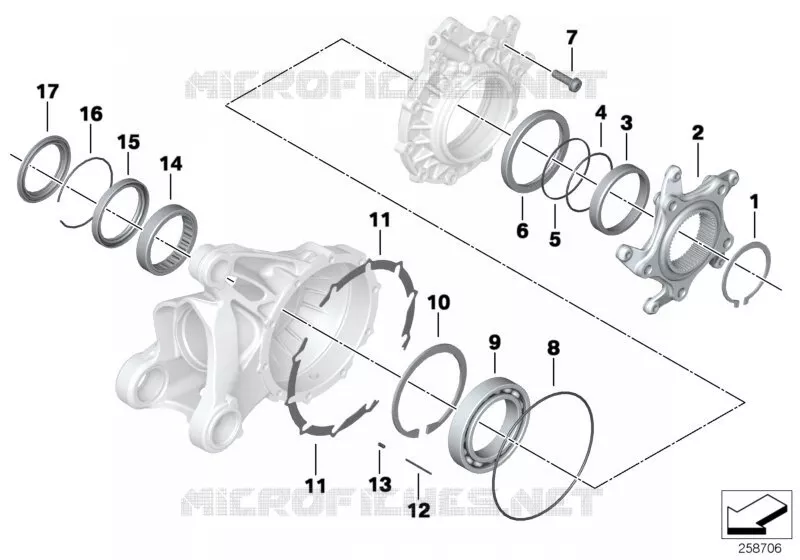 Roulem. couronne couvercle av. aération BMW Motorrad BMW Motorrad R 1200 2008 K2x  K25 (0450,0460)