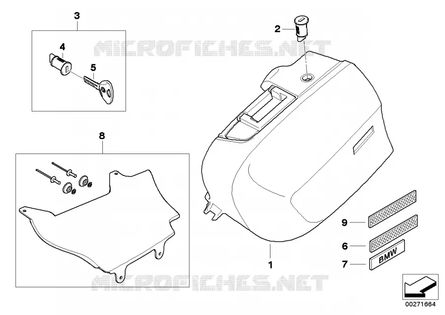 Sacoche de ville BMW Motorrad BMW Motorrad R 1200 2003 K2x  K28 (0328,0338)