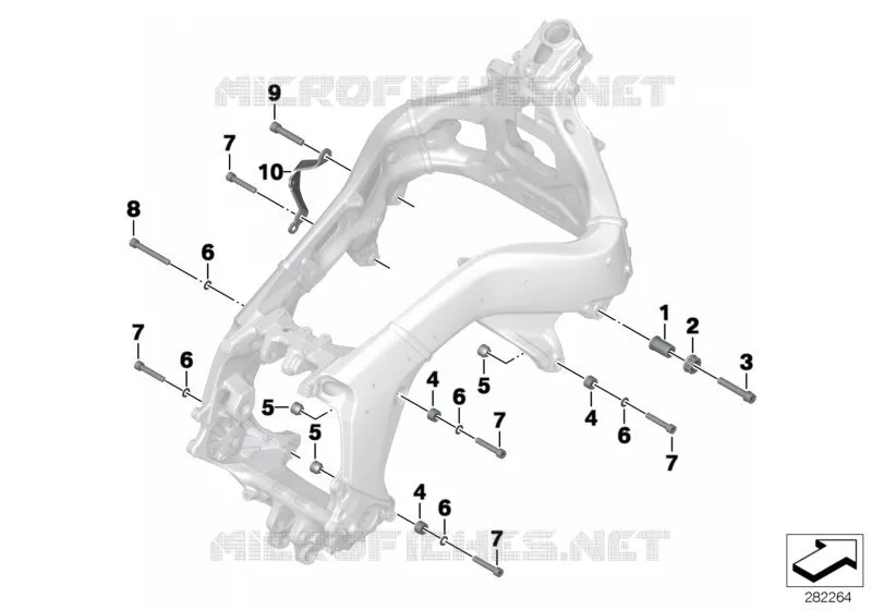 Suspension moteur BMW Motorrad BMW Motorrad K 1600 2010 6 cyl.  K48 (0601,0611)