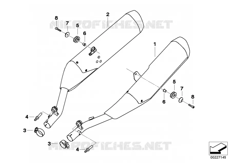 Syst. silencieux BMW Motorrad BMW Motorrad K 1600 2010 6 cyl.  K48 (0602, 0612)