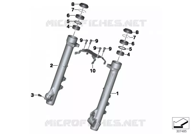 Tube glissant BMW Motorrad BMW Motorrad F 700 2011 K7x  K70 (0B01, 0B11)