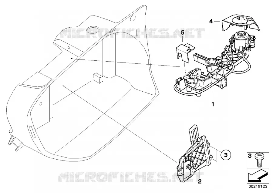 Verrouillage Top-case 28l BMW Motorrad BMW Motorrad K 1200 2004 K4x 4 cyl.  K44 (0587,0597)