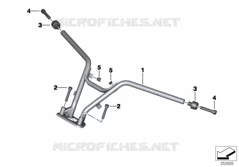 guidon BMW Motorrad BMW Motorrad C 650 2014   K19 (0C05, 0C15)