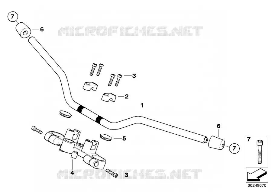 guidon BMW Motorrad BMW Motorrad G 650 2010   R13 (0188,0189)