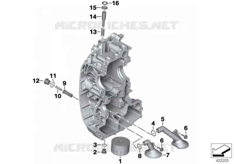 Alimentation dhuile-Filtre à huile BMW Motorrad BMW Motorrad R 1200 2008 K2x  K26 (0430,0440)