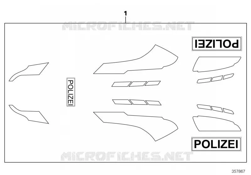 Autocollant administration BMW Motorrad BMW Motorrad G 650 2008   R13 (0178,0179)