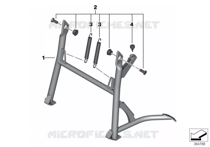 Béquille centrale BMW Motorrad BMW Motorrad F 650 2006 K7x  K72 (0218,0228)
