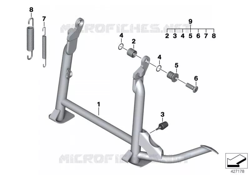 Béquille centrale BMW Motorrad BMW Motorrad R 1200 2008 K2x  K26 (0430,0440)