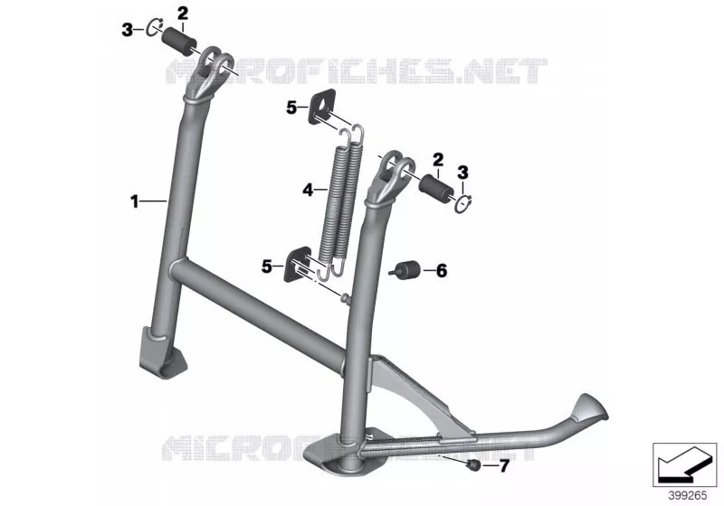 Béquille centrale BMW Motorrad BMW Motorrad R 1250 2018   K54 (0J81, 0J83)