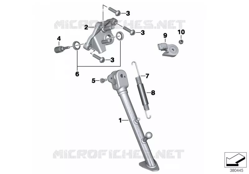 Bequille laterale BMW Motorrad BMW Motorrad C Evolution 2013 Electric  K17 (0C03)