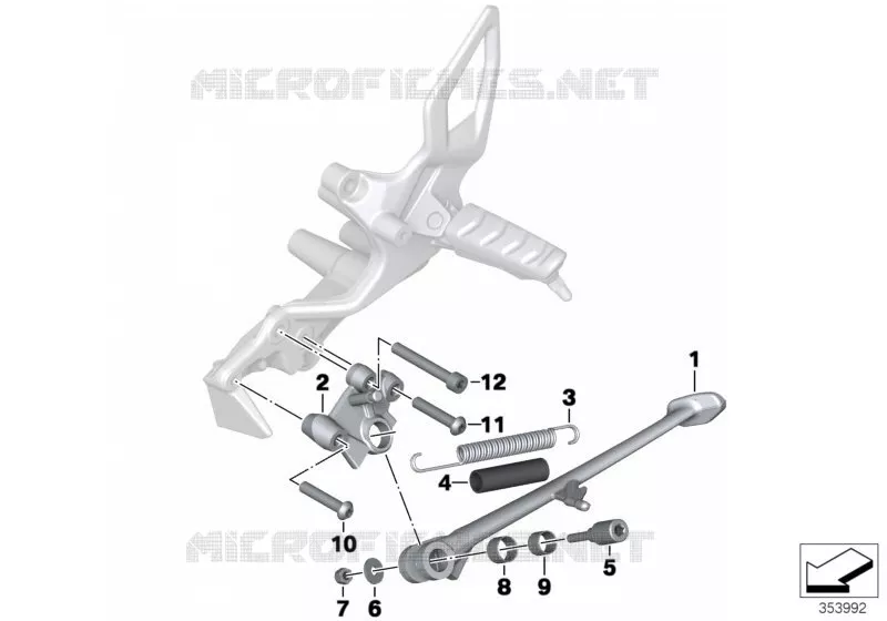 Bequille laterale BMW Motorrad BMW Motorrad F 800 2004 K7x  K71 (0234,0244)